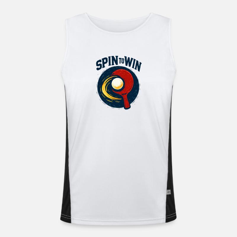 Spin to Win - Ping Pong Débardeur respirant contrasté Homme 