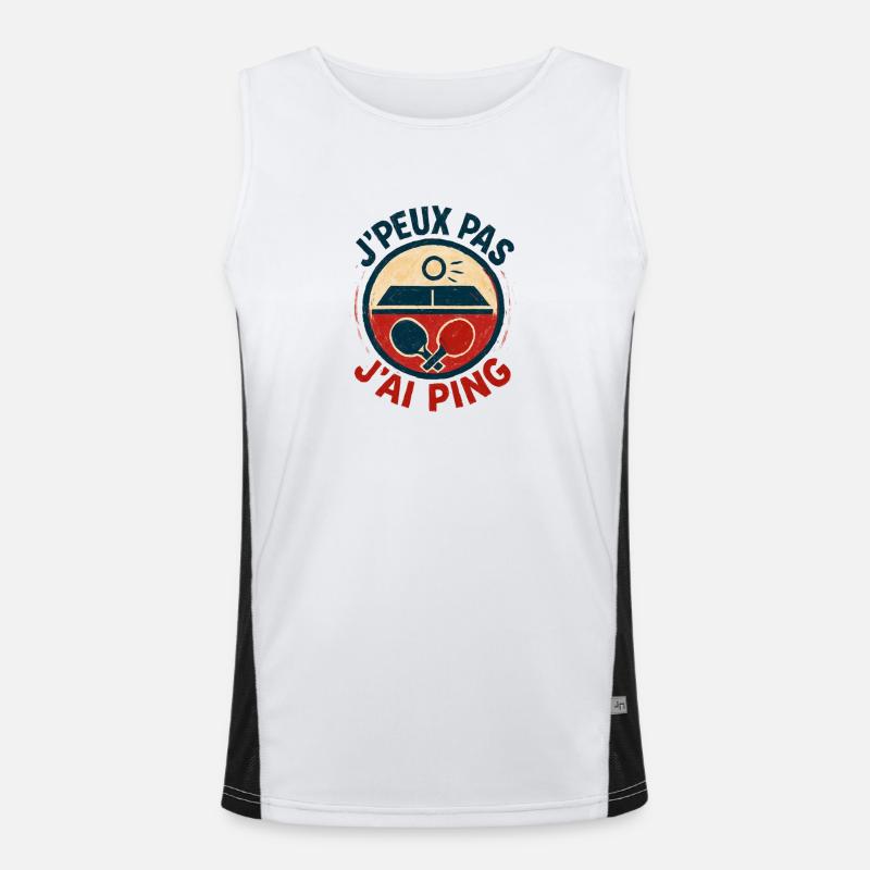 Ich kann nicht, ich ping. Funktionelles Kontrast-Tank Top für Männer 