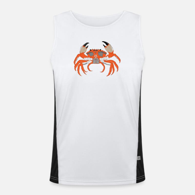 Crab Print Men's Functional Contrast Tank Top 