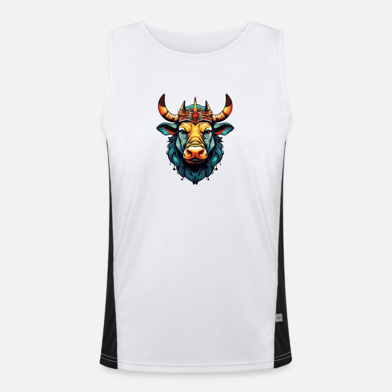 Stier Comic King Funktionelles Kontrast-Tank Top für Männer 
