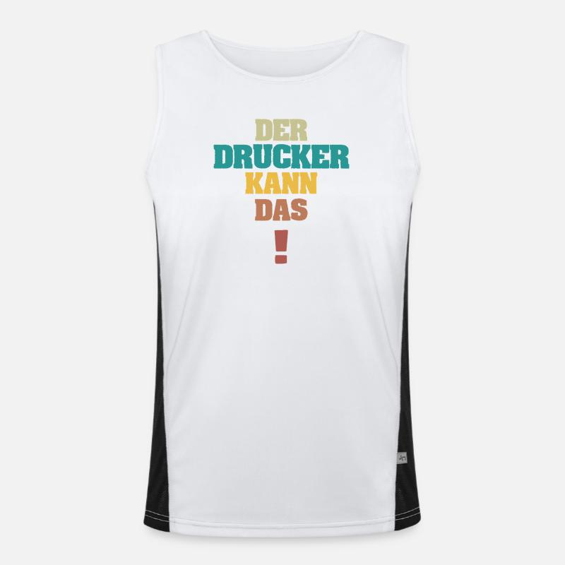 Drucker Funktionelles Kontrast-Tank Top für Männer 