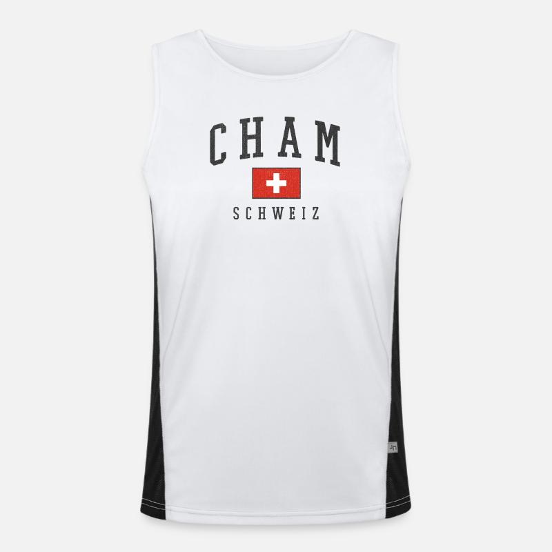 Style du drapeau suisse cham Débardeur respirant contrasté Homme 