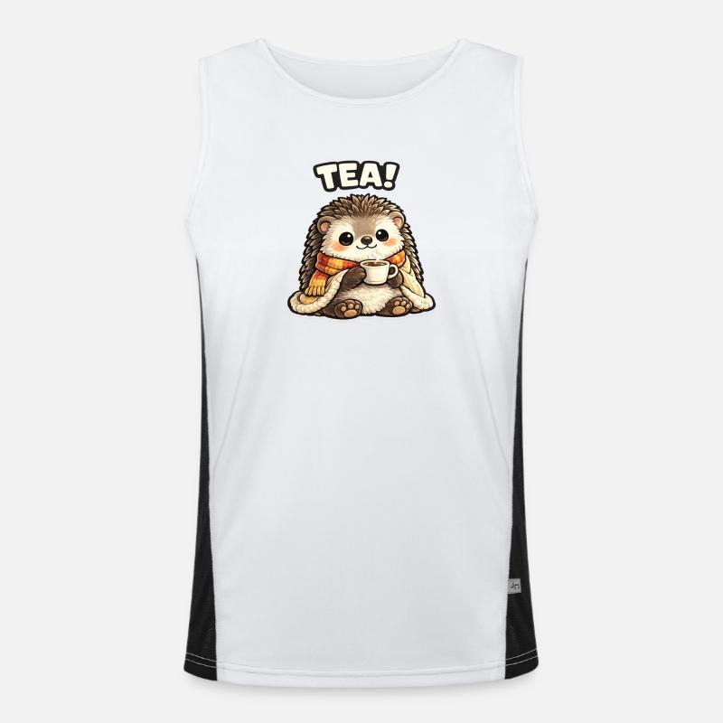 H Hedgehog Tee Time Cozy - Men's Functional Contrast Tank Top  - white/black