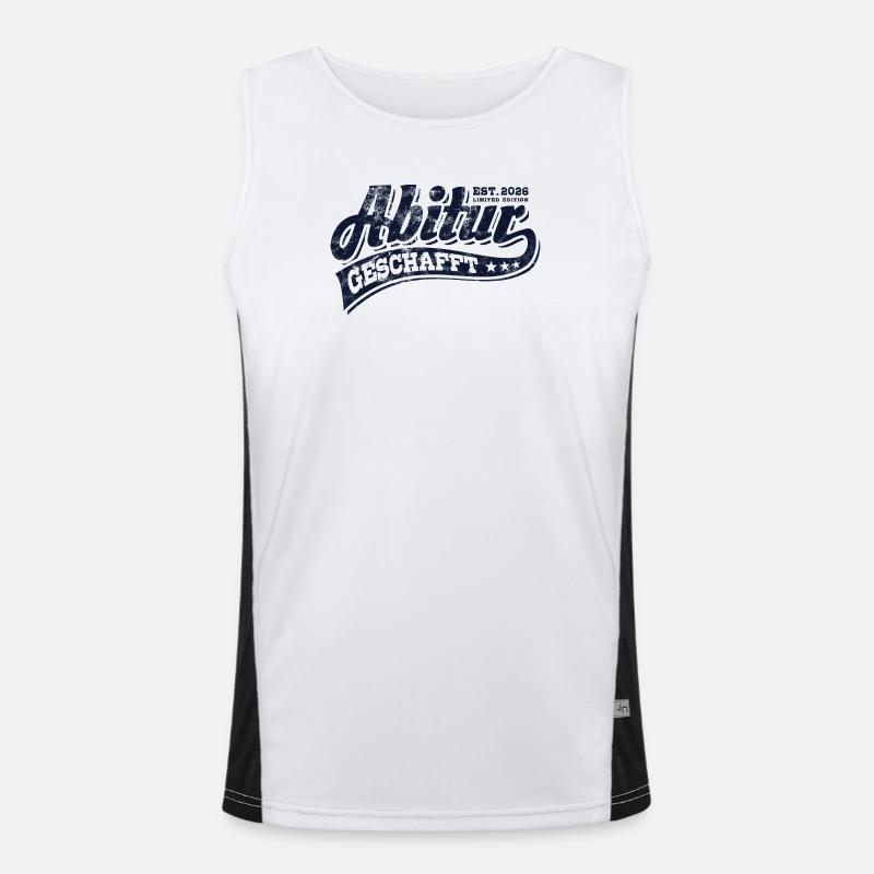 Abi Est 2026 - Abitur - Gift Men's Functional Contrast Tank Top 