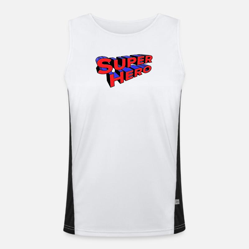 Super Hero Statement Men's Functional Contrast Tank Top 