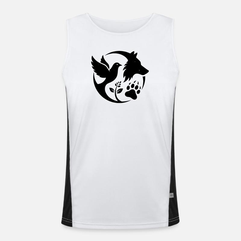 Animal Protection Logo Men's Functional Contrast Tank Top 