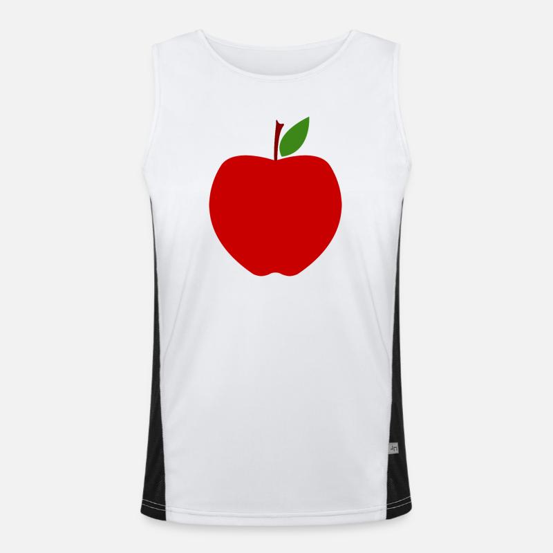 Apfel Funktionelles Kontrast-Tank Top für Männer 