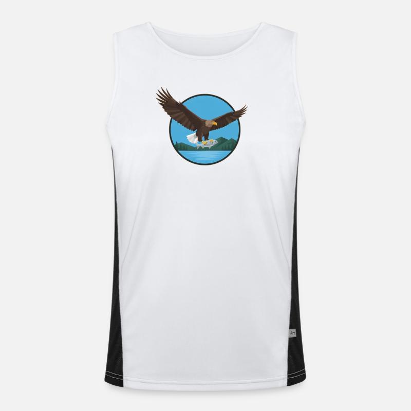 White-tailed eagle eagle Men's Functional Contrast Tank Top 