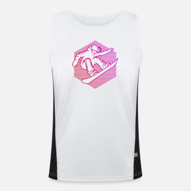 Conception compacte de snowboard pour snowboard Débardeur respirant contrasté Homme 