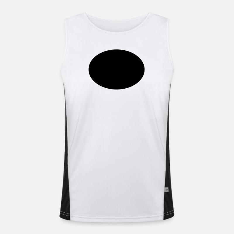 Ellipse or Oval Men's Functional Contrast Tank Top 