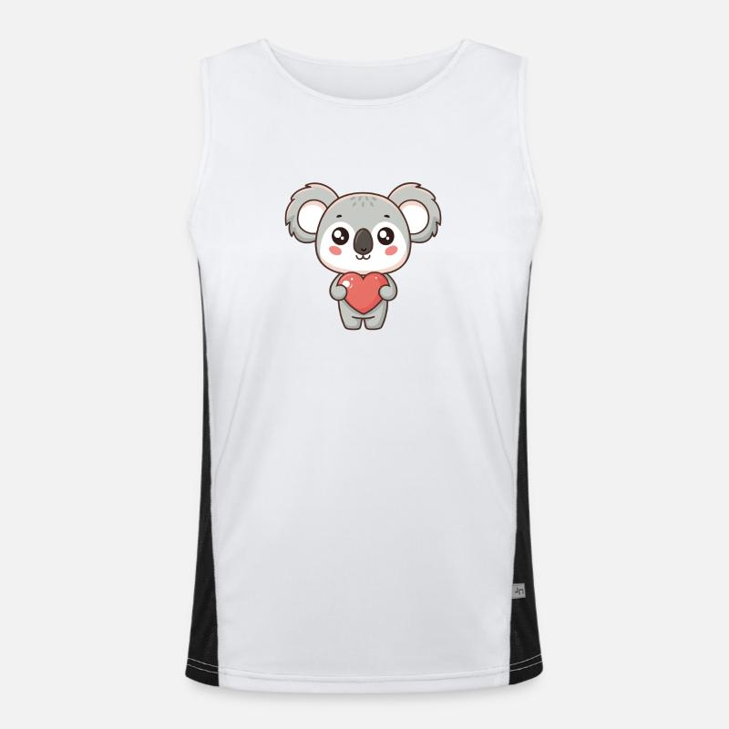 Koala-Liebling Funktionelles Kontrast-Tank Top für Männer 