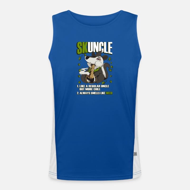 Funny Skuncle Outfit - Gift for Uncle Men's Functional Contrast Tank Top 