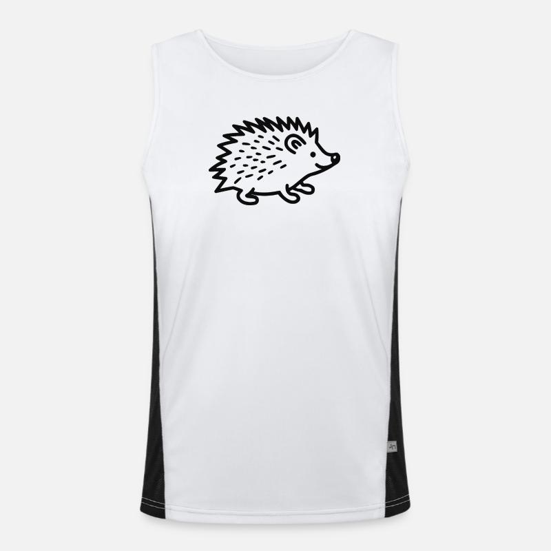 süßer Igel Funktionelles Kontrast-Tank Top für Männer 