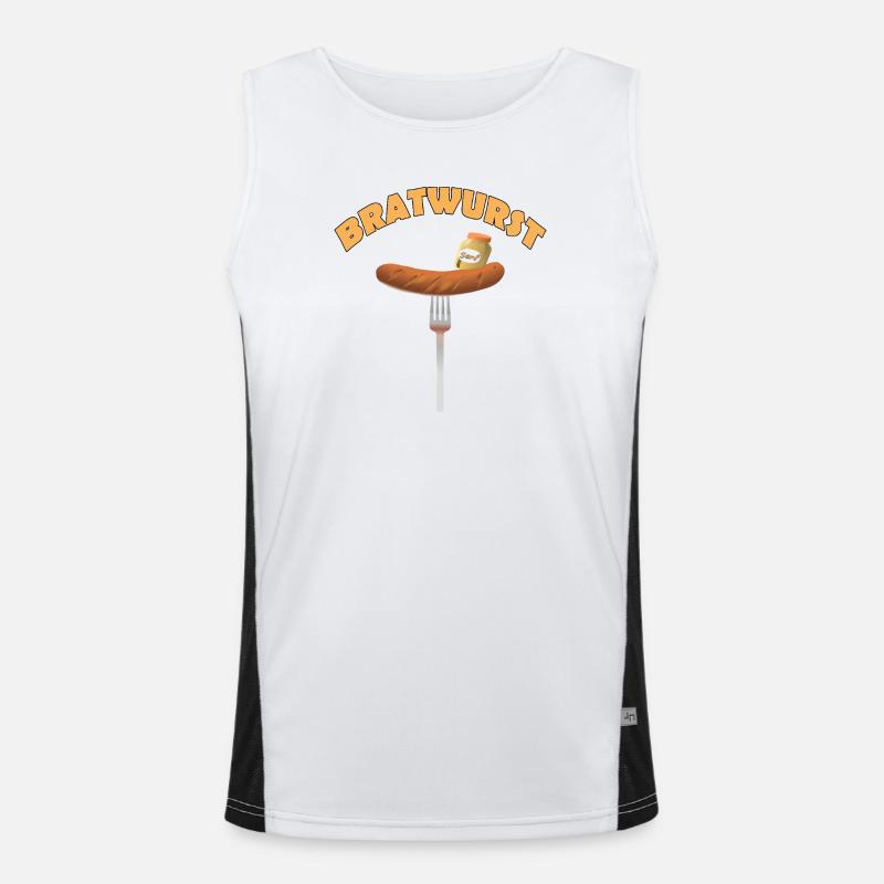 BRATWURST Funktionelles Kontrast-Tank Top für Männer 