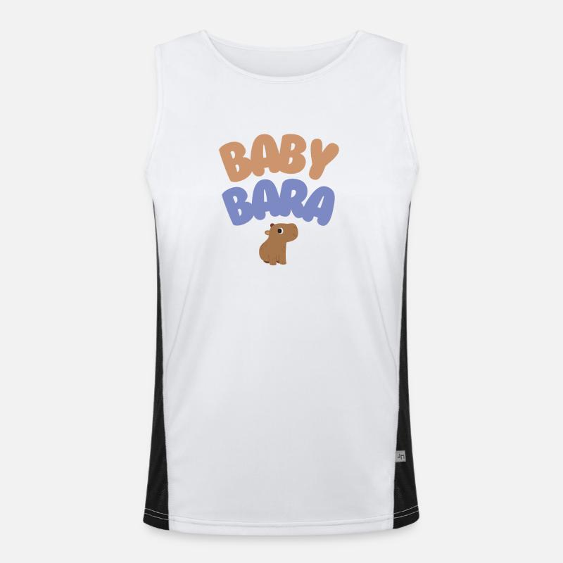Baby Bara Capybara Funktionelles Kontrast-Tank Top für Männer 