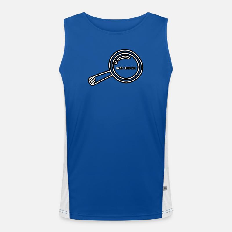 Bare Minimum Magnifying Glass Minimalist Design Men's Functional Contrast Tank Top 