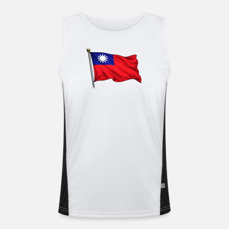 Drapeau de Taïwan Débardeur respirant contrasté Homme 