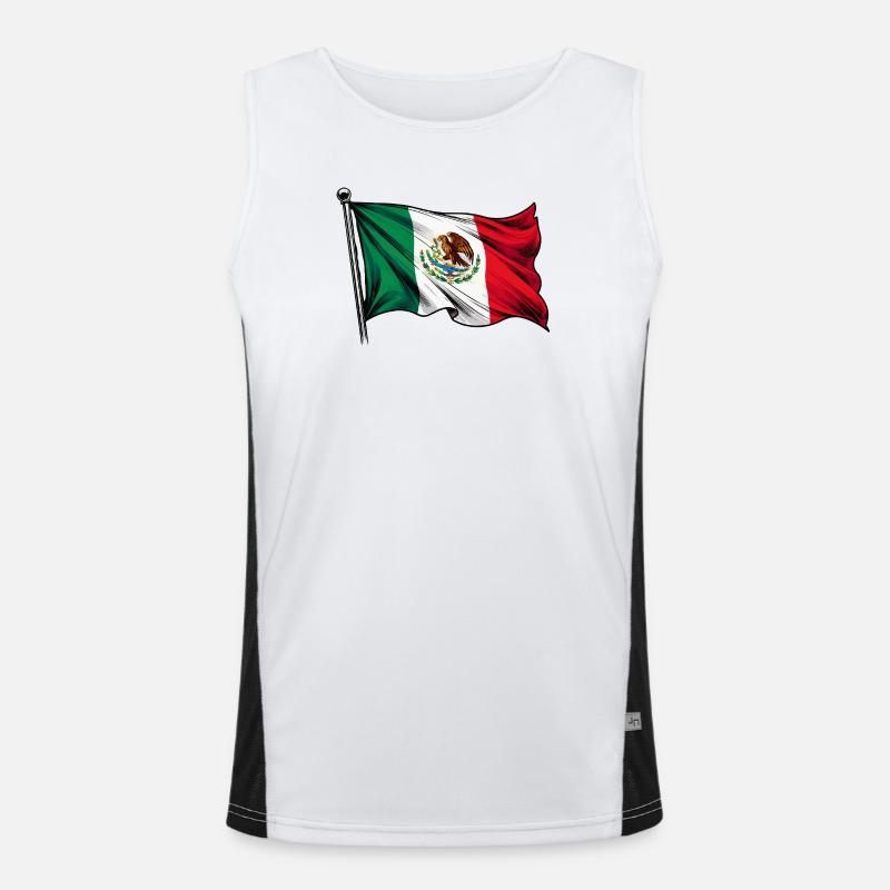 Drapeau du Mexique Débardeur respirant contrasté Homme 