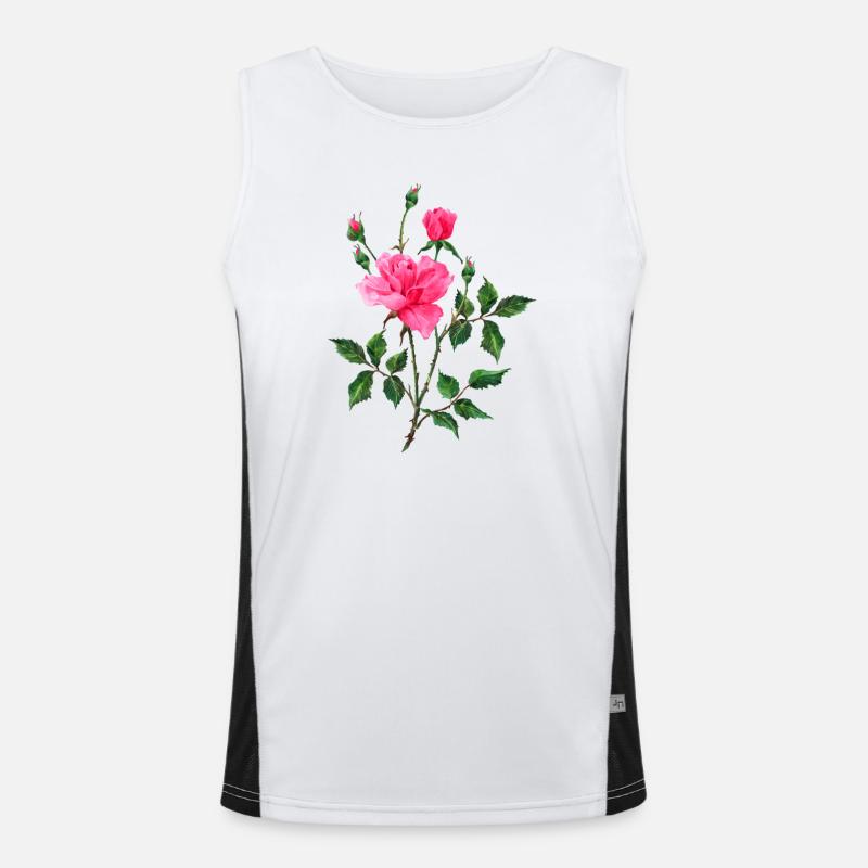 Blumen Funktionelles Kontrast-Tank Top für Männer 