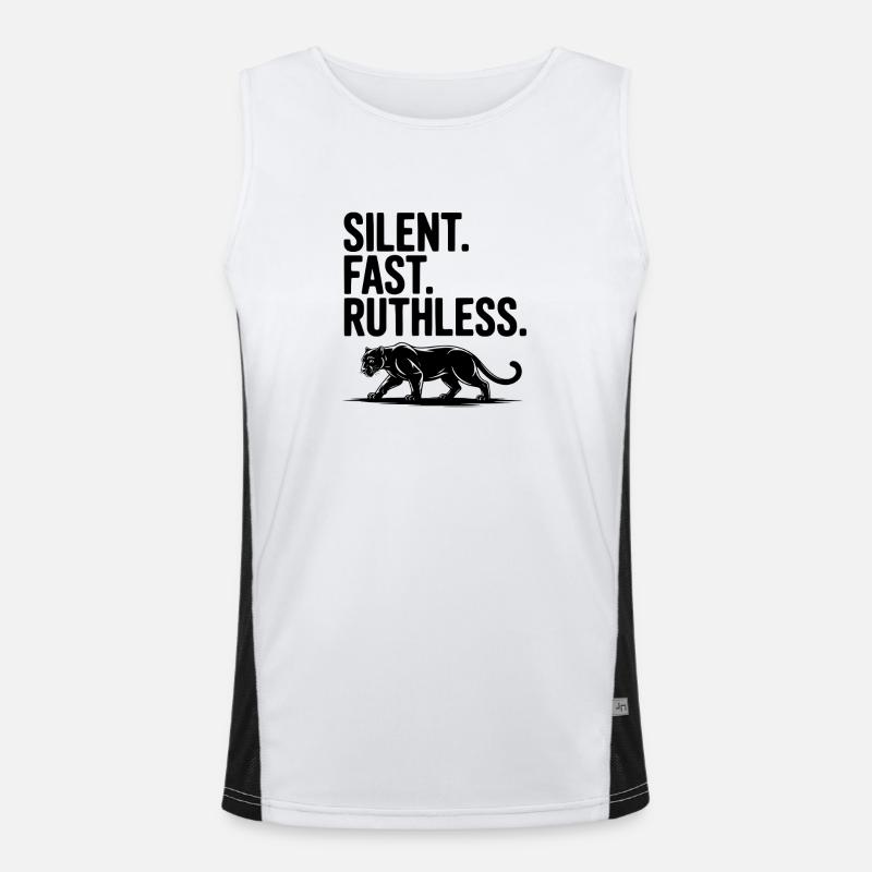Silent. Fast. Ruthless. Men's Functional Contrast Tank Top 
