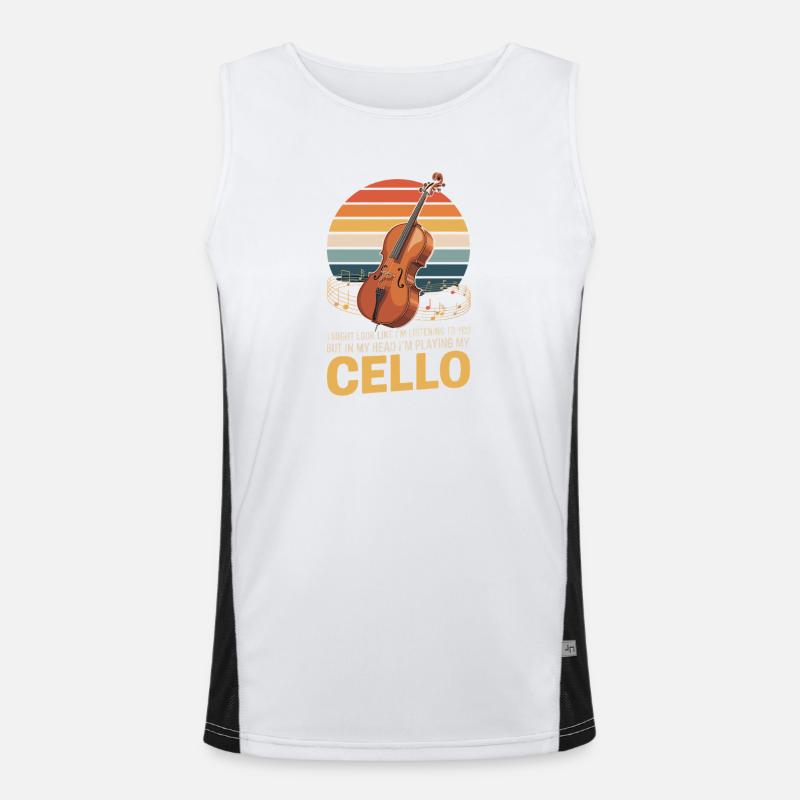 Jouer de mon violoncelle Débardeur respirant contrasté Homme 
