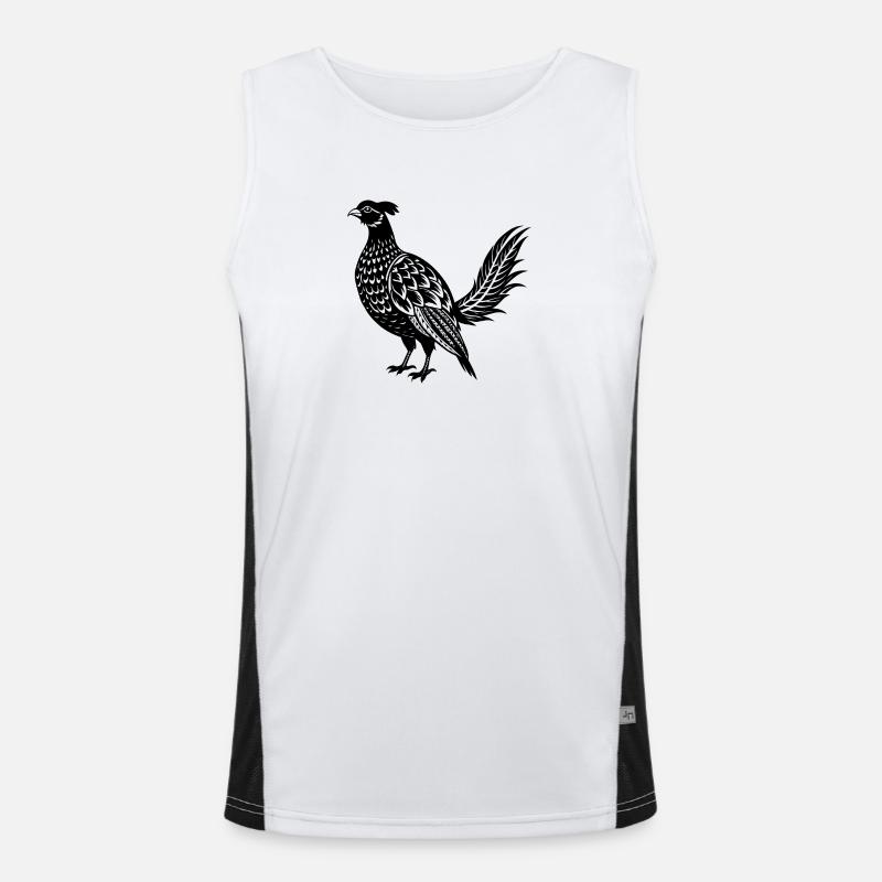Fasan Funktionelles Kontrast-Tank Top für Männer 