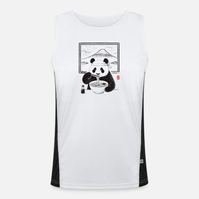 Ramen Panda Men's Functional Contrast Tank Top 