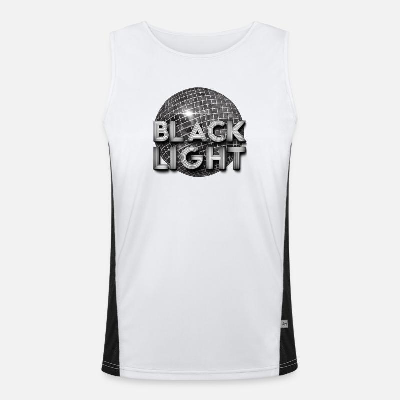 Black Light Retro Disco Men's Functional Contrast Tank Top 