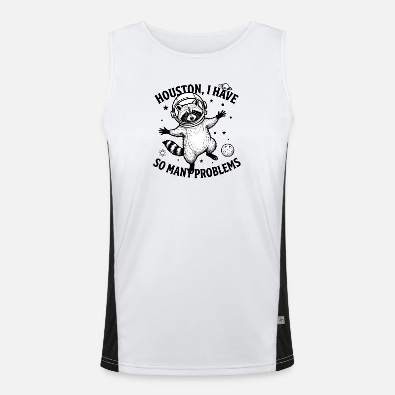 Problem bear - Men's Functional Contrast Tank Top  - white/black