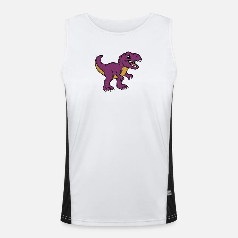 Dino Funktionelles Kontrast-Tank Top für Männer 