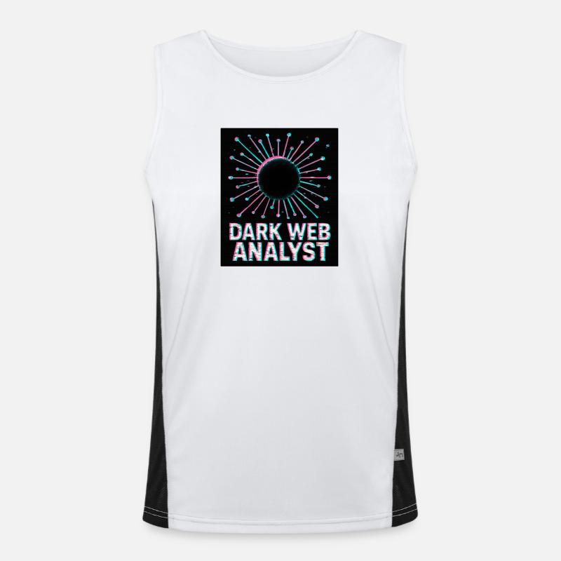 Dark Web Analyst - Cybersecurity - Men's Functional Contrast Tank Top  - white/black