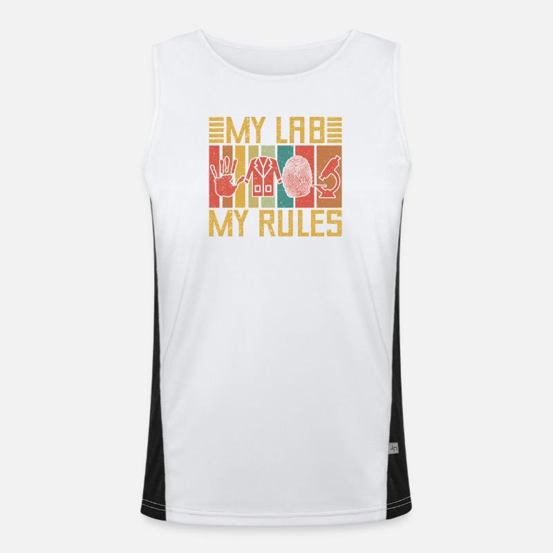 Forensic Science Major My Lab My Rules Forensics Men's Functional Contrast Tank Top 