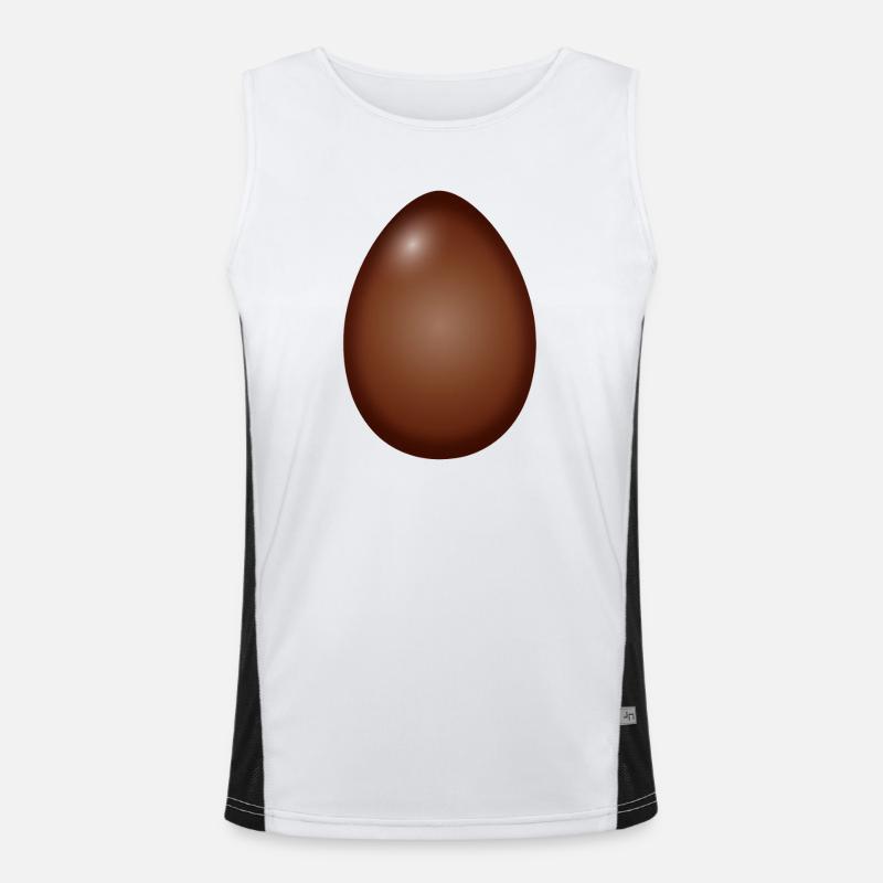 Chocolate Easter egg classic and simple - Men's Functional Contrast Tank Top - white/black