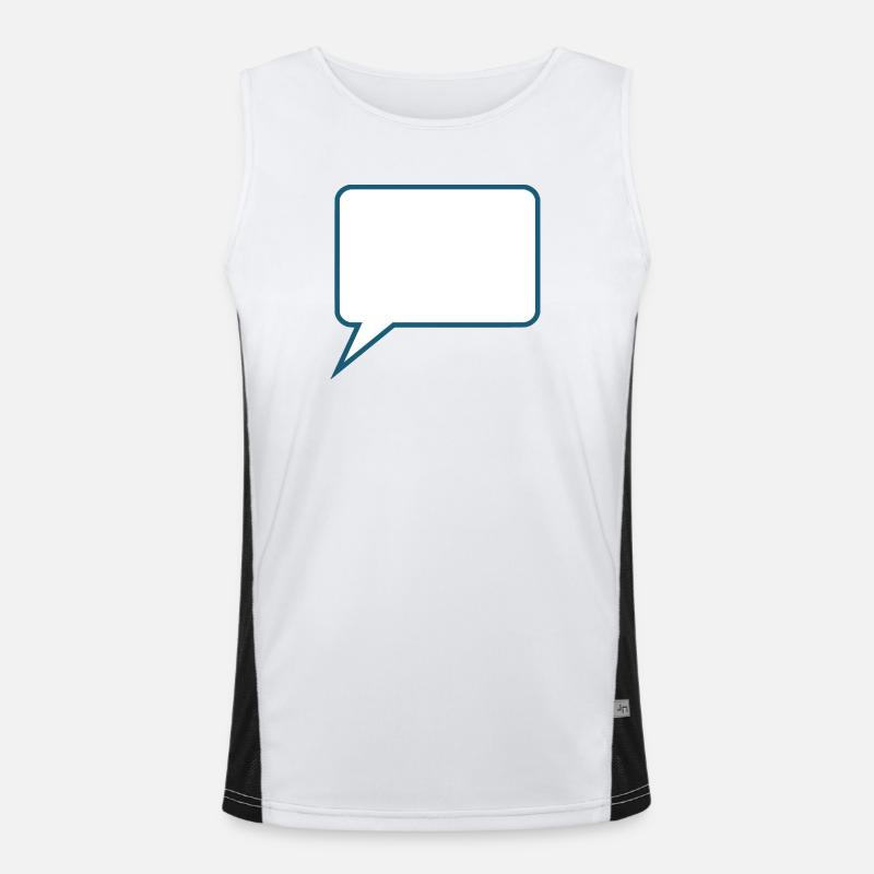 Personalize your own speech bubble comic - Men's Functional Contrast Tank Top  - white/black