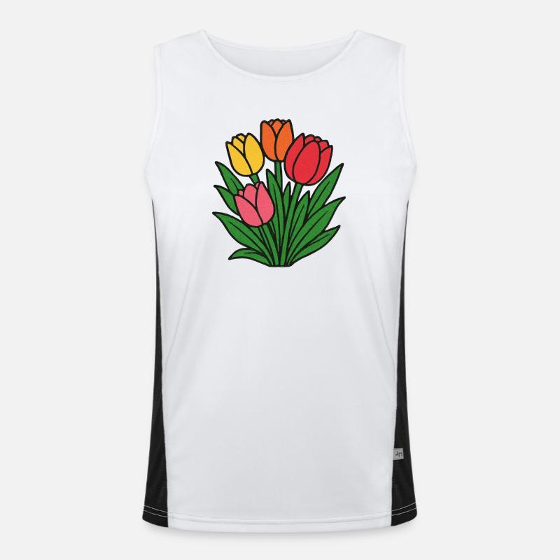 Tulip Patch Bloom Men's Functional Contrast Tank Top 