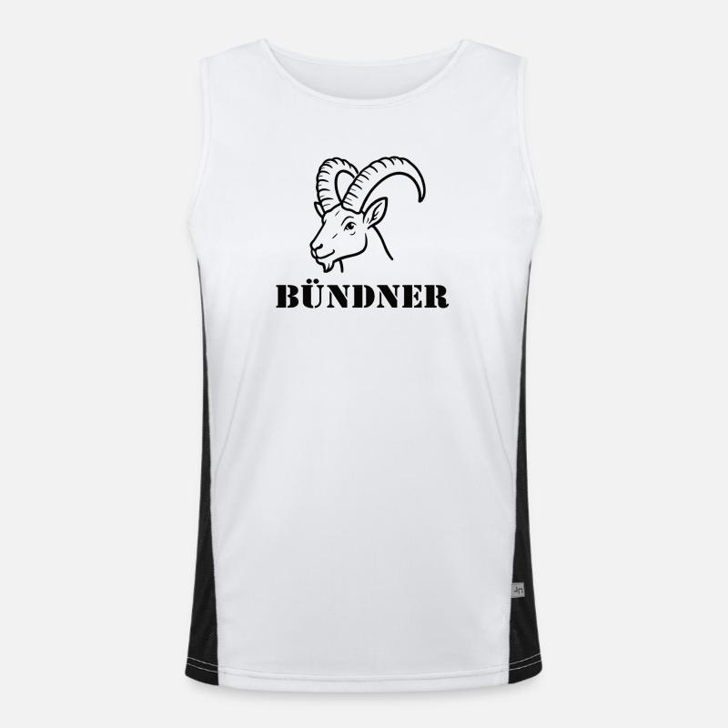 Graubünden Alpine Bock Men's Functional Contrast Tank Top 