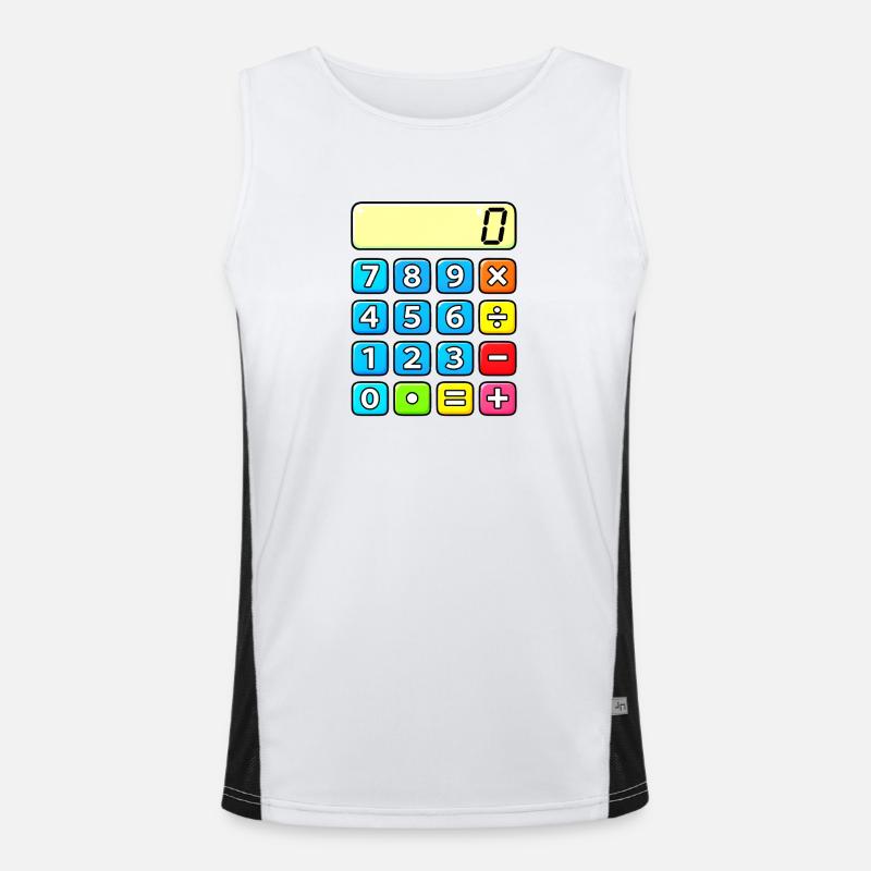 Neonrechner Pop Art Funktionelles Kontrast-Tank Top für Männer 