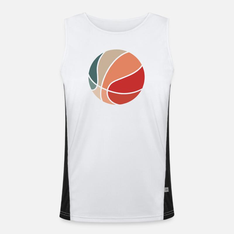 Farbgeblockte Sphärenabstraktion Funktionelles Kontrast-Tank Top für Männer 