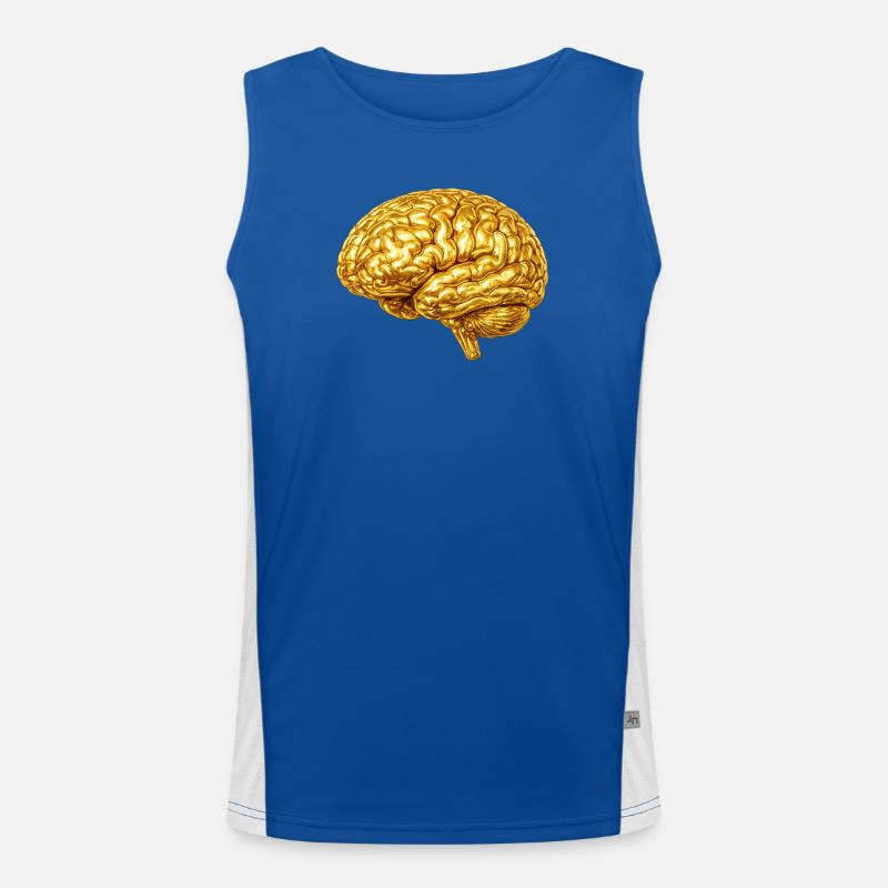 Golden Brain Design Men's Functional Contrast Tank Top 