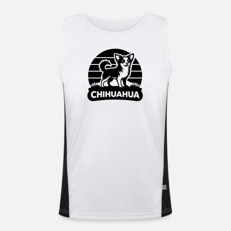 Chihuahua Silhouette Débardeur respirant contrasté Homme 