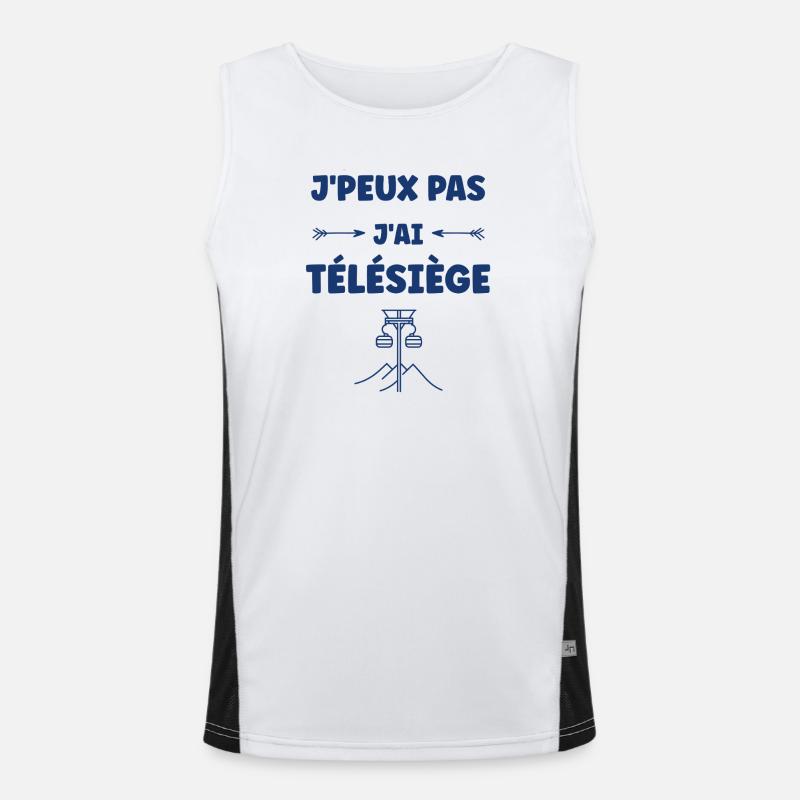 J’peux pas j’ai télésiège Débardeur respirant contrasté Homme 