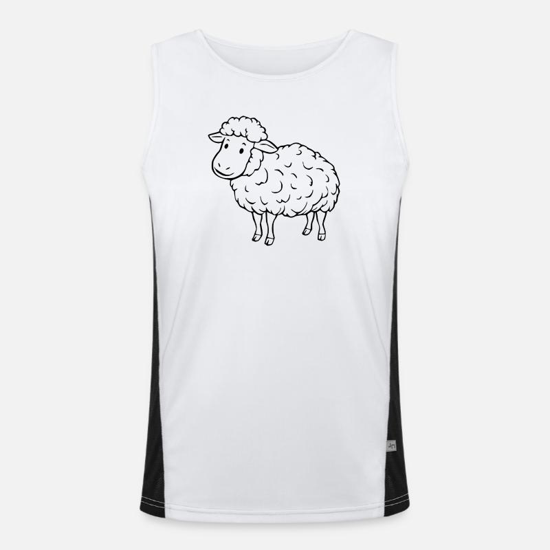 Schaf Schäfchen Lamm Funktionelles Kontrast-Tank Top für Männer 