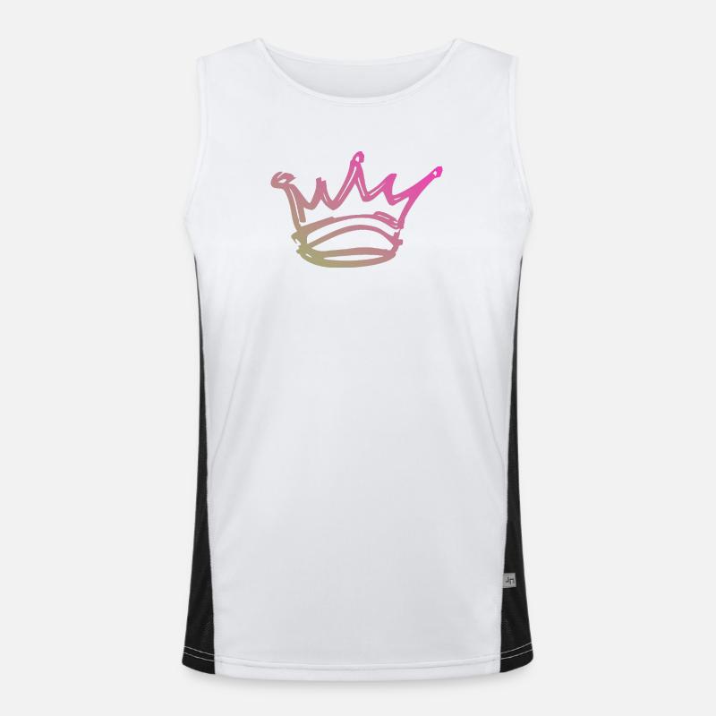 Gradient Crown Sketch Men's Functional Contrast Tank Top 