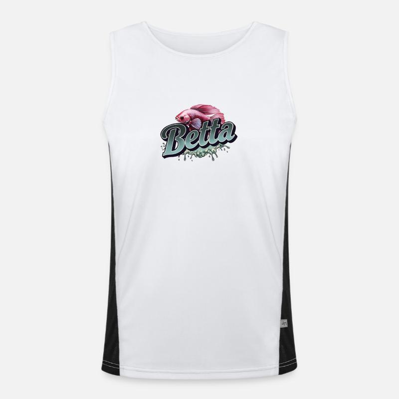 Betta Fish - Betta Fish Men's Functional Contrast Tank Top 