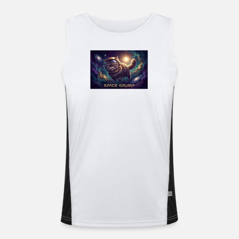 Space Grump Space Cat Néon Débardeur respirant contrasté Homme 