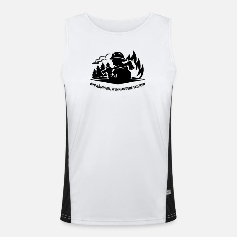 Wildlandfire Funktionelles Kontrast-Tank Top für Männer 