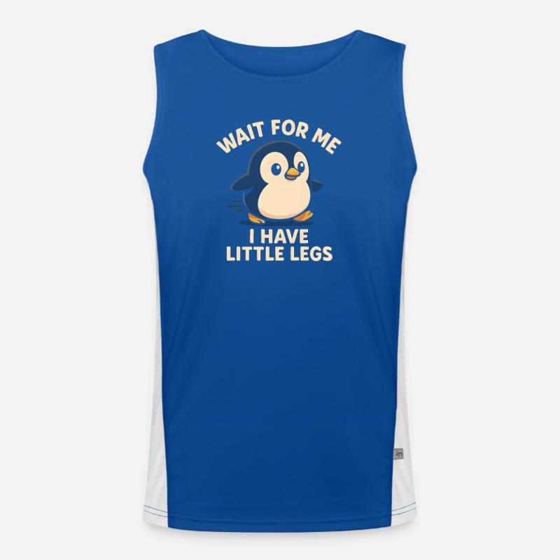 Pinguin Spruch Humor Meme Lustig Geschenkidee Funktionelles Kontrast-Tank Top für Männer 