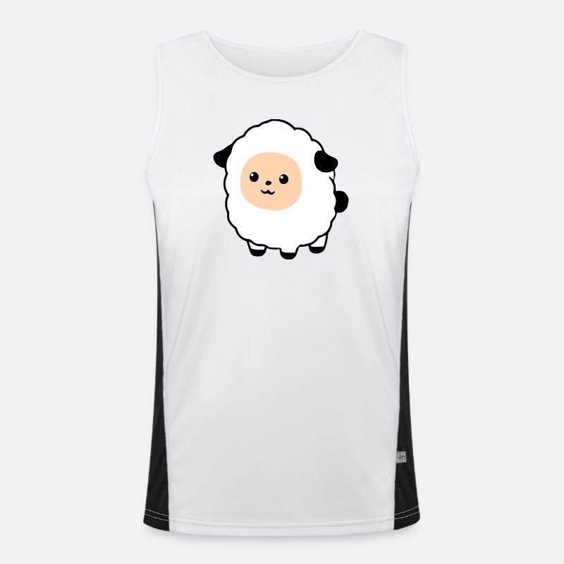 Schaf Schäfchen Lamm Funktionelles Kontrast-Tank Top für Männer 