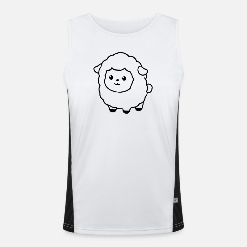 Schaf Schäfchen Lamm Funktionelles Kontrast-Tank Top für Männer 