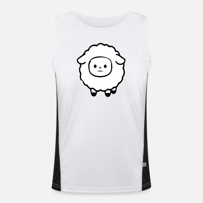 Sheep Sheep Lamb Men's Functional Contrast Tank Top 